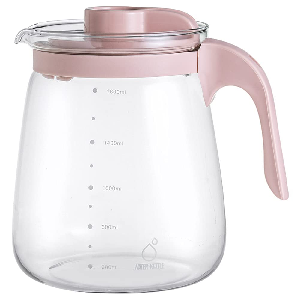 Amazon | EaseUup 冷水筒 耐熱 ガラスピッチャー 麦茶ポット 広口 洗い